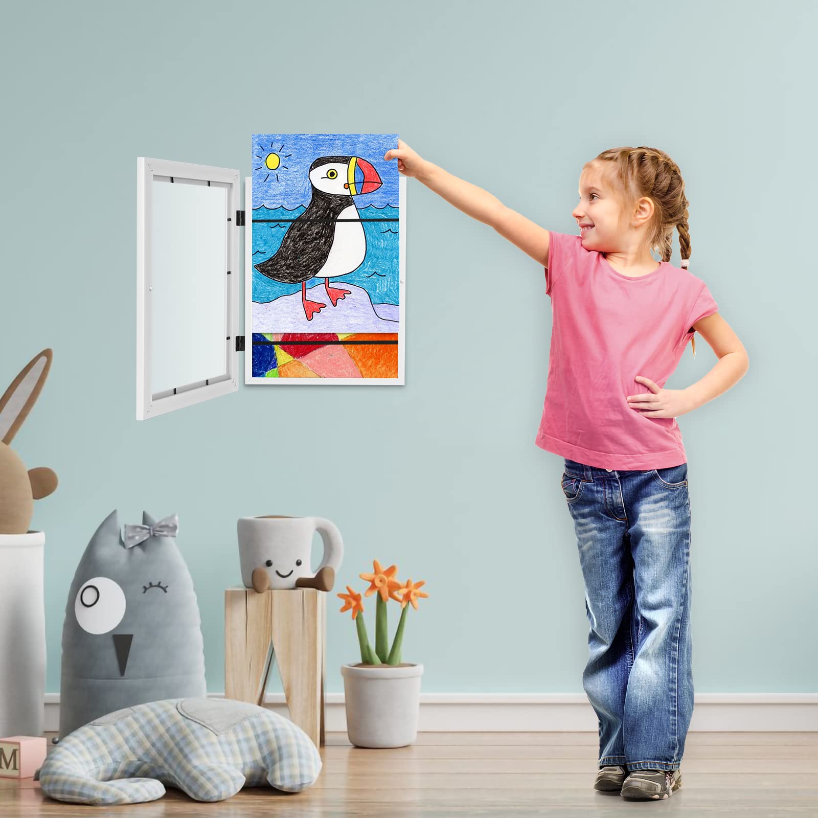 GULETHUN frame next to ruler showing 9x12 scale for easy sizing