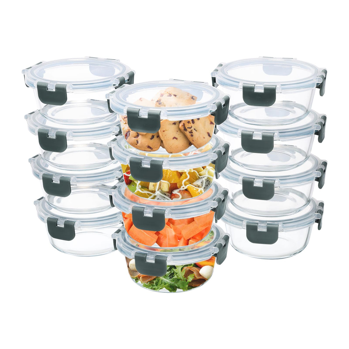 GULFLIN front view of 12-pack glass containers showing neat packaging and set completeness