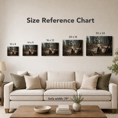 GUN SUPPLIES OUTLET LLC canvas edge and wood frame showing gallery wrap for ready-to-hang stability