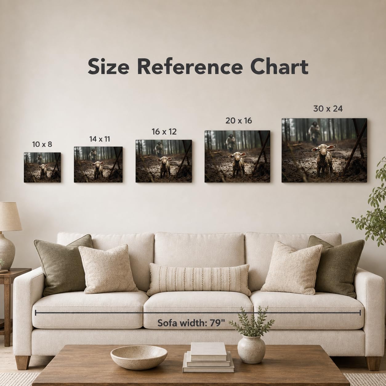 GUN SUPPLIES OUTLET LLC frame edge profile displaying 1.25-inch gallery wrap depth