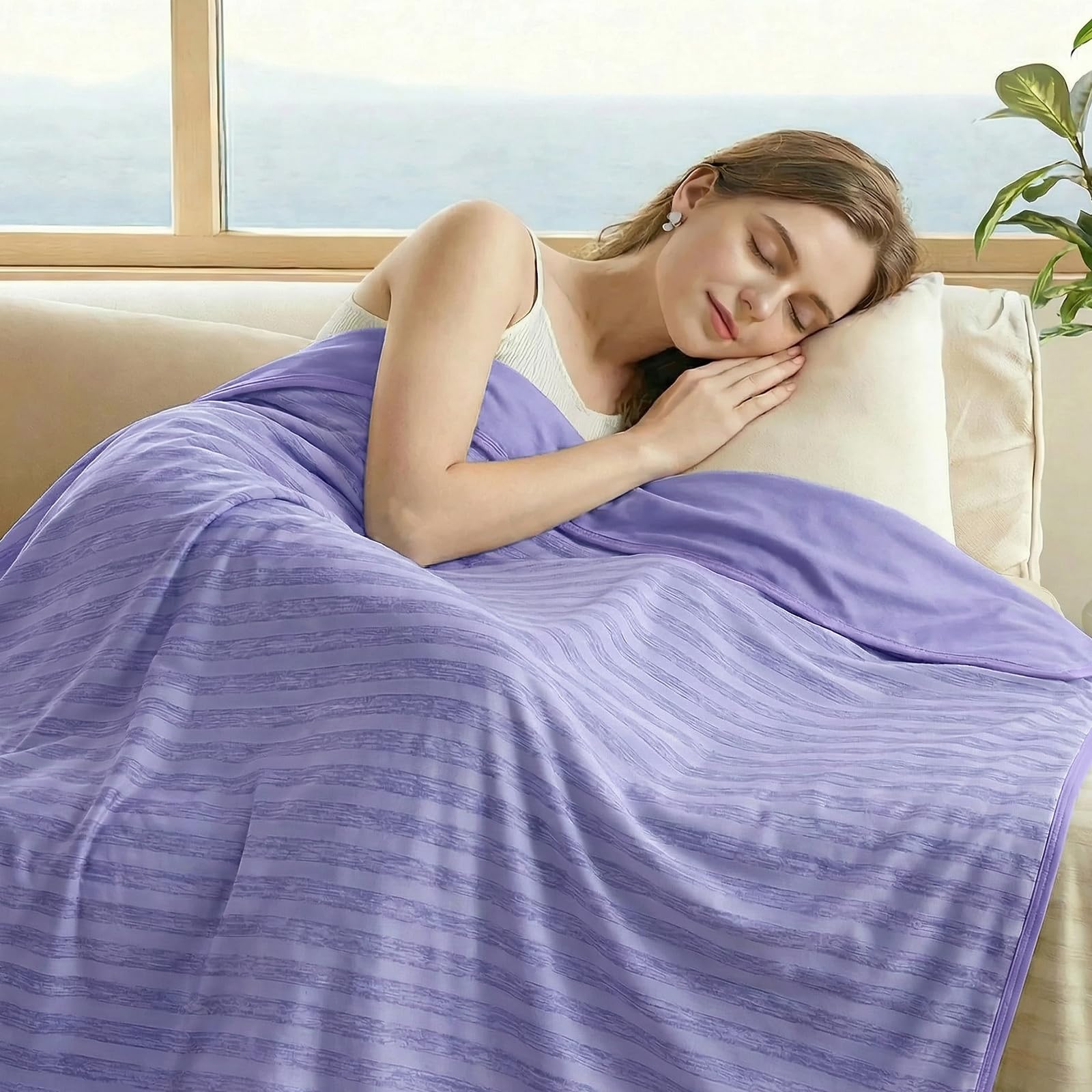 Guohaoi front view showing blanket on bed for cool comfort