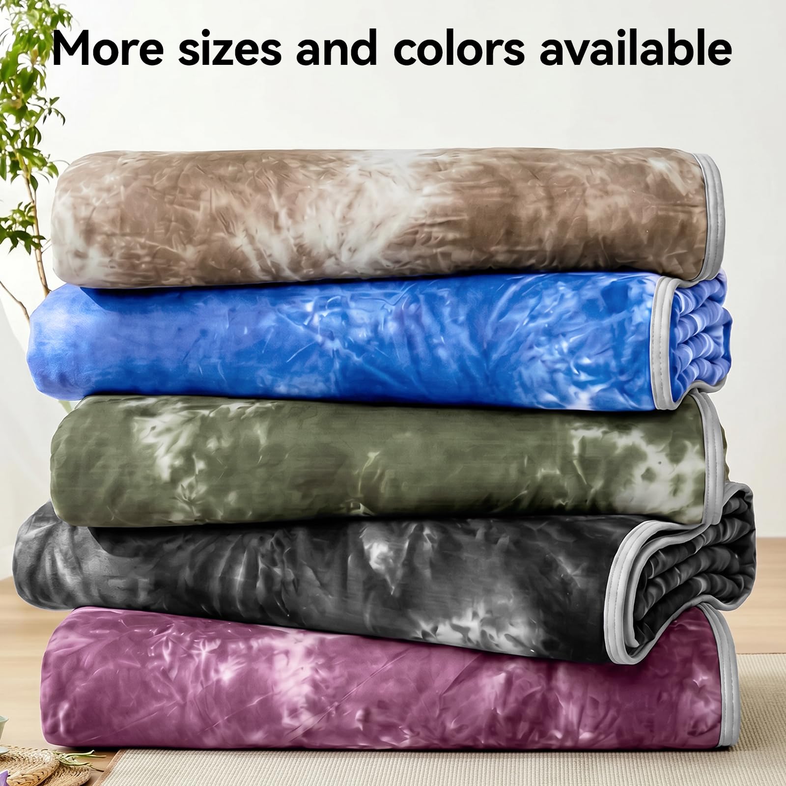 Guohaoi blanket draped on bed showing generous 90x90 size coverage
