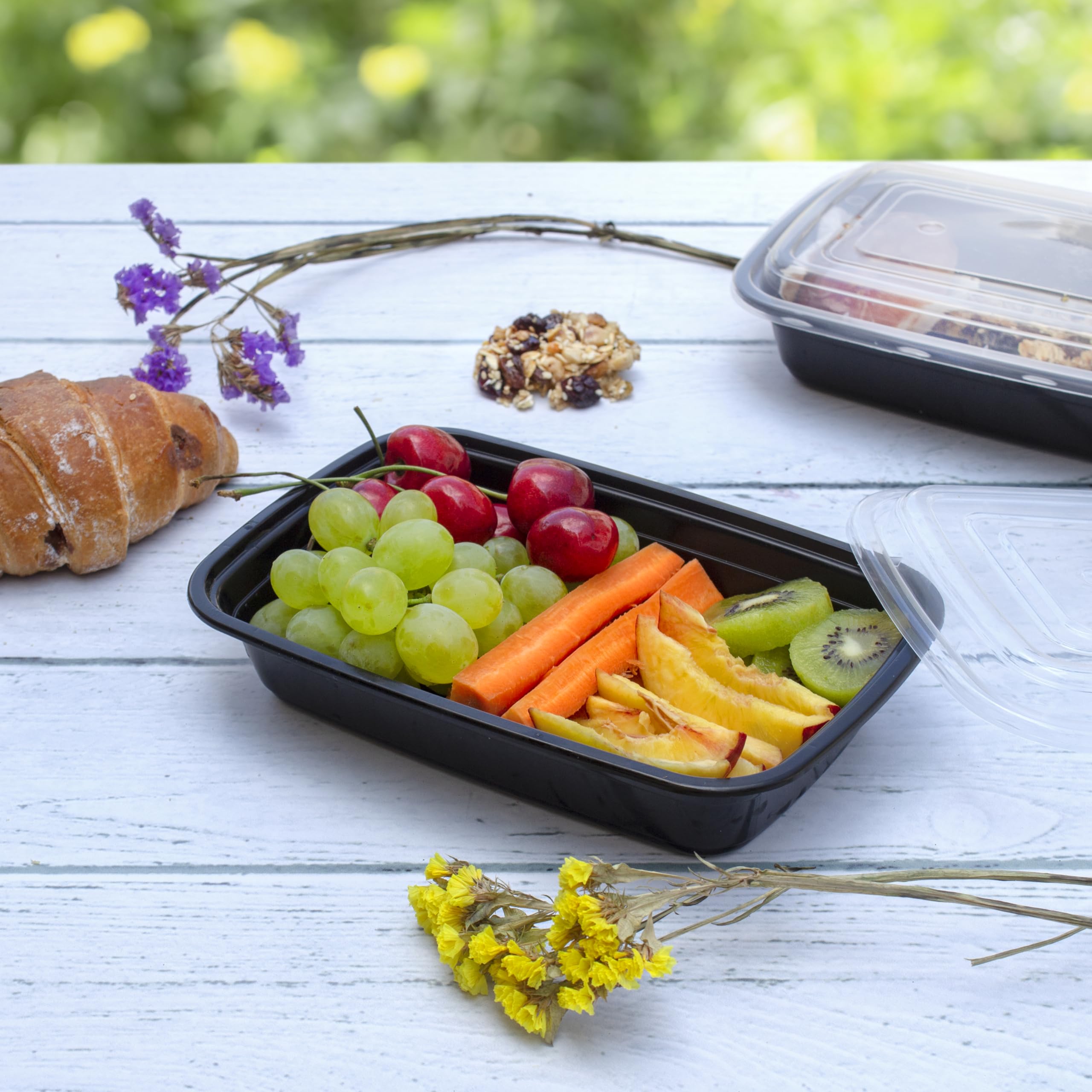 GUSTO stacked containers in fridge saving space and organizing meals