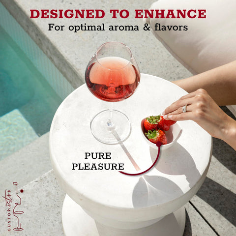 Gusto Nostro label and full set of six displayed for gifting and presentation