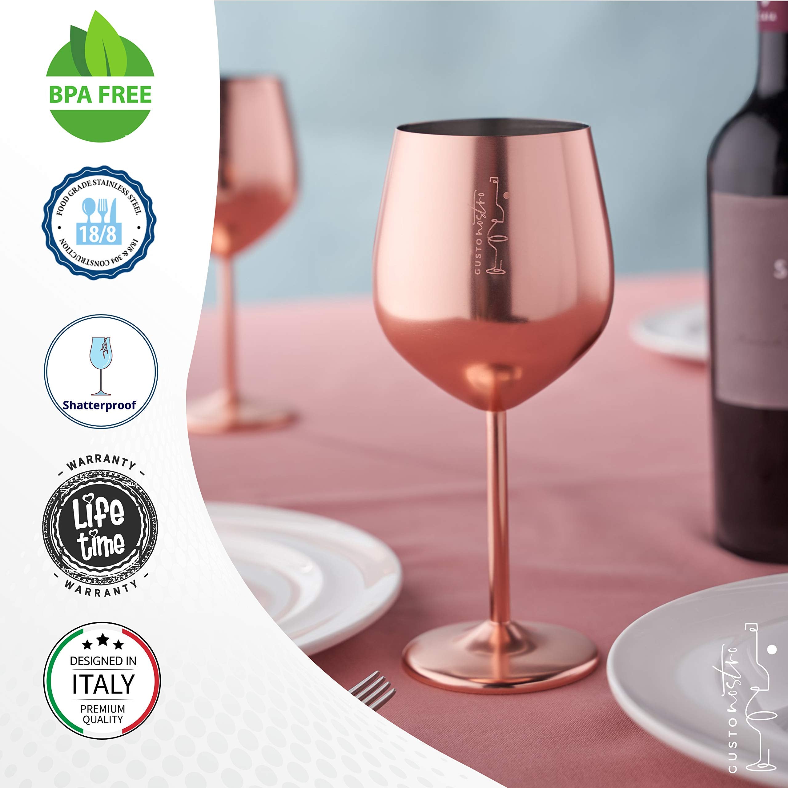 Gusto Nostro stem close-up highlighting balance and grip for confident handling benefit