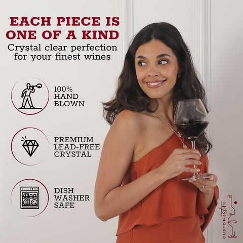 Gusto Nostro size comparison beside a wine bottle to show 22 oz capacity