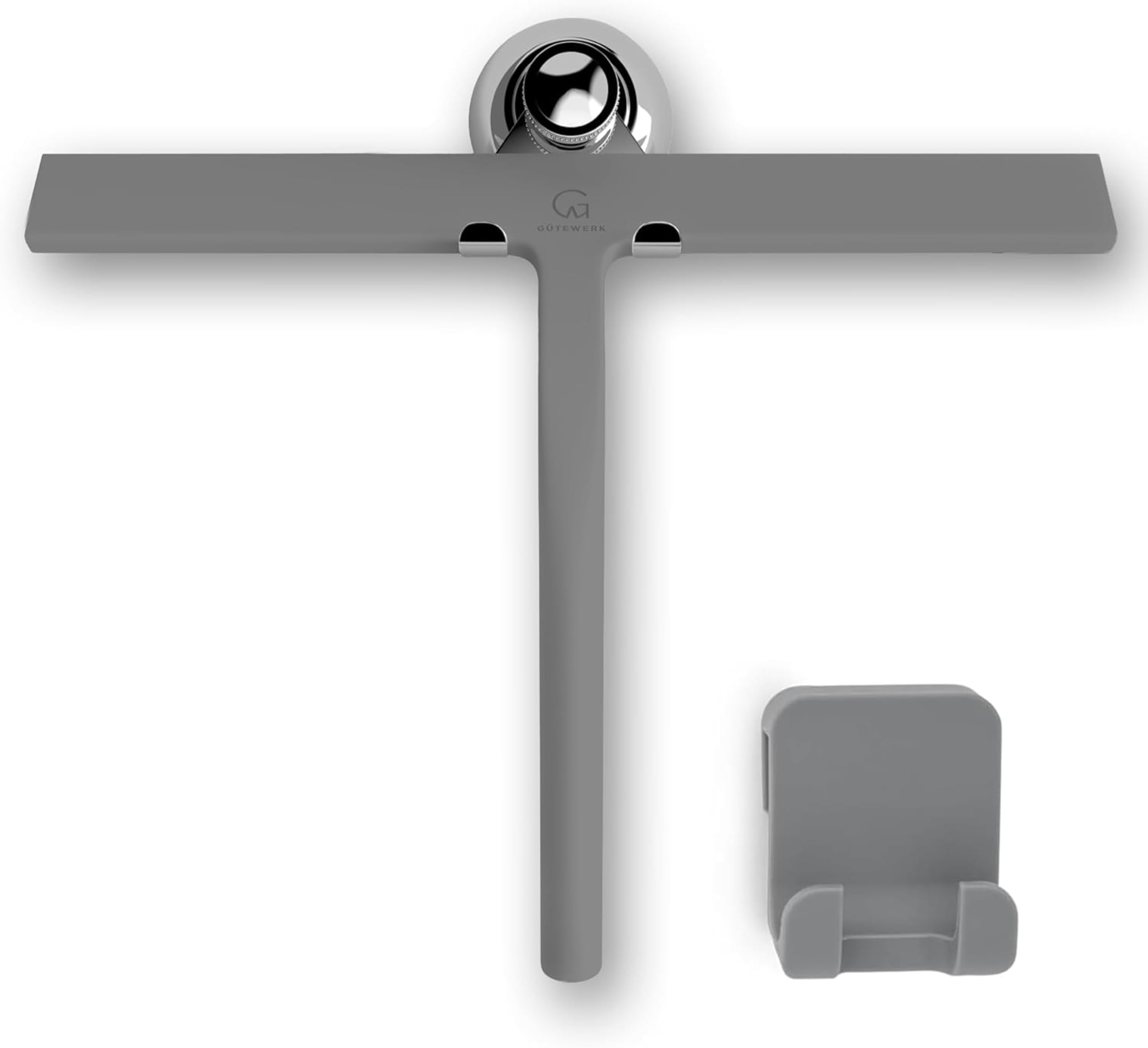 GÜTEWERK front view showing 11-inch squeegee and mounting kit benefits