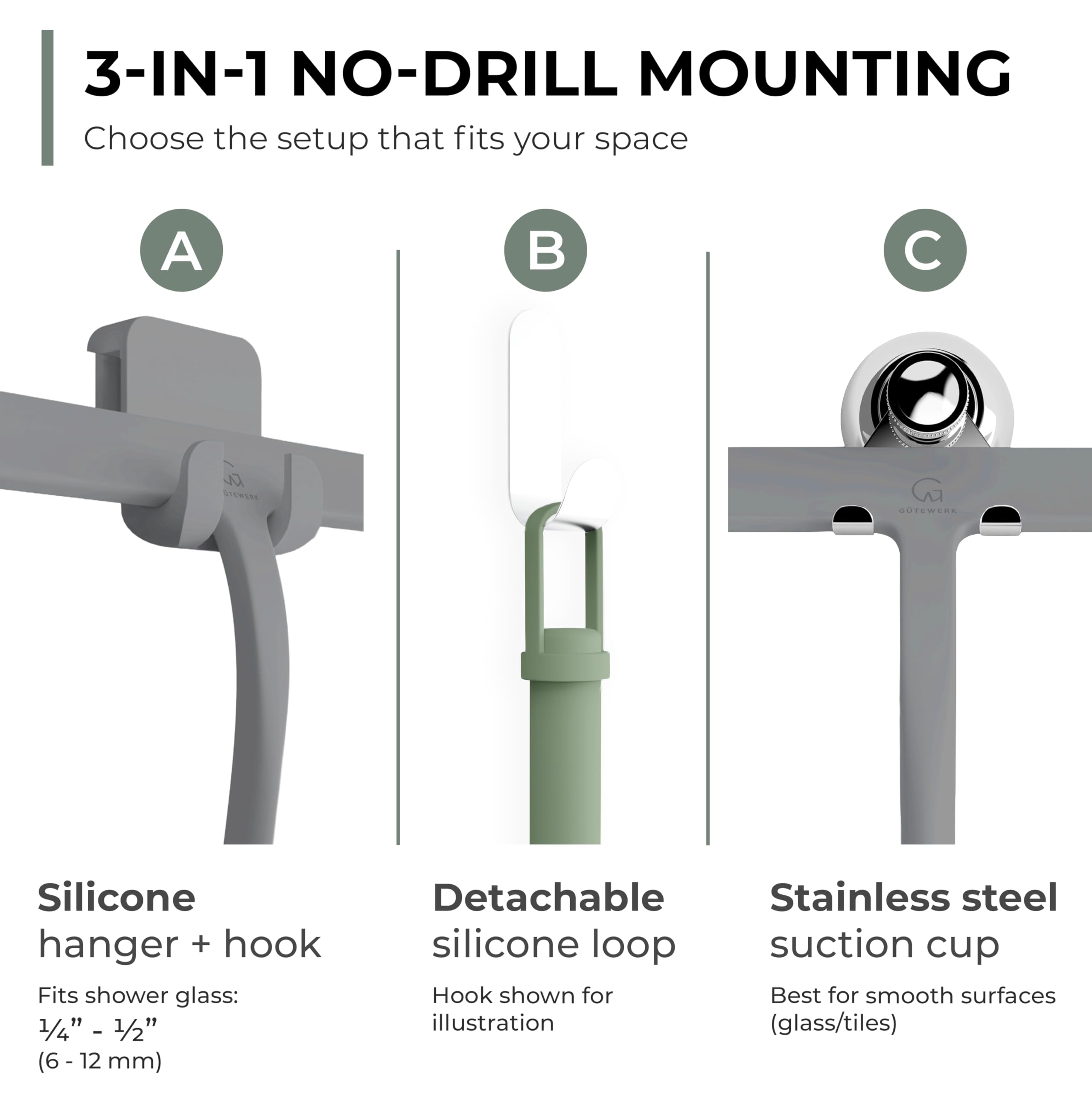 GÜTEWERK stainless steel core exposed to show lasting blade stability