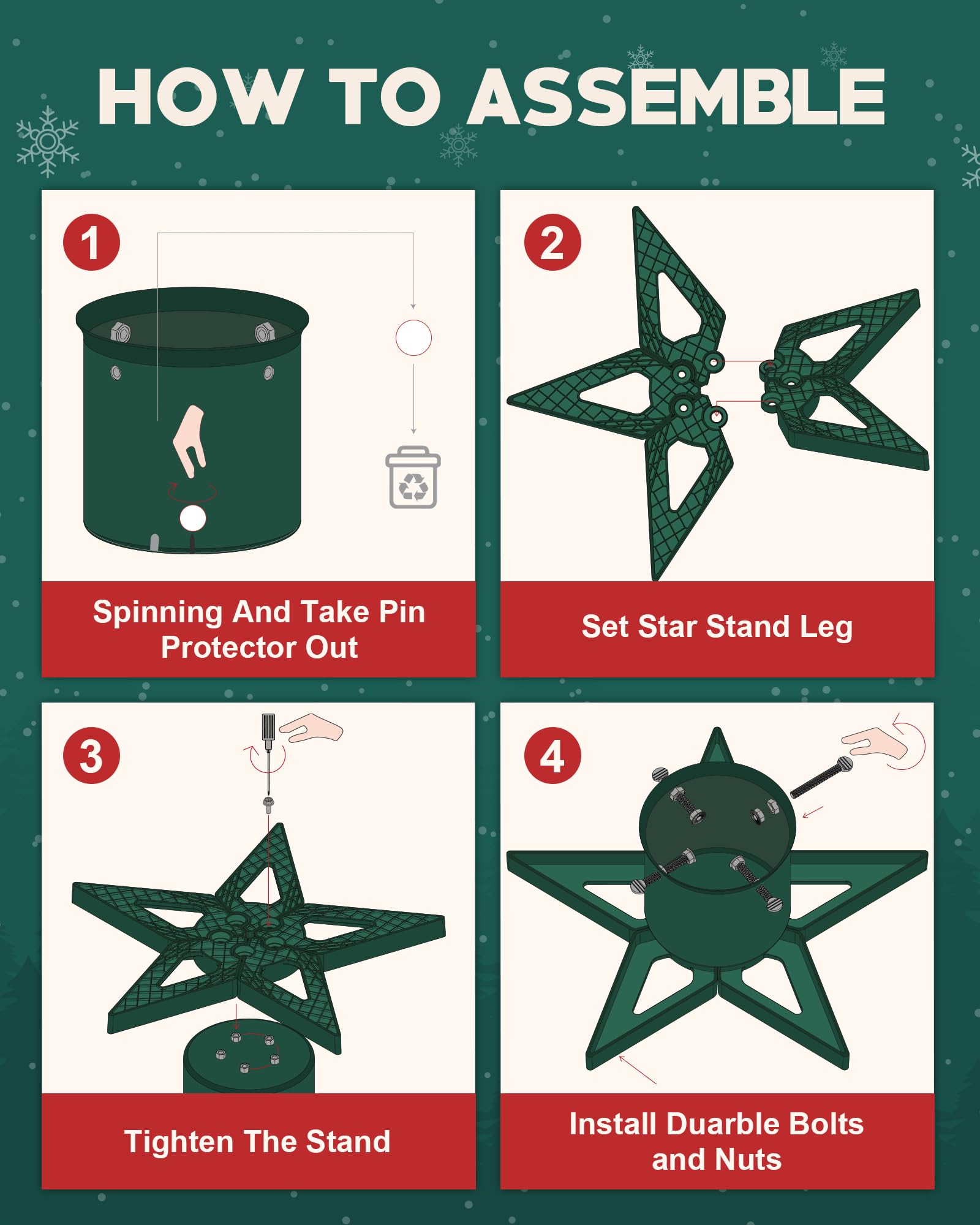 GuuG angled shot of pentagram base distributing weight for balance