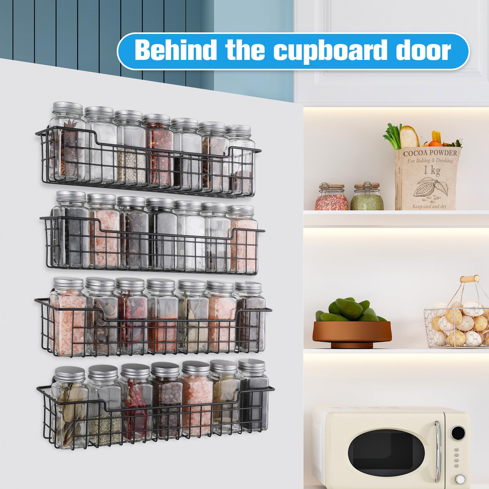 GUUKAR holding several spice jars to keep flavors visible and organized