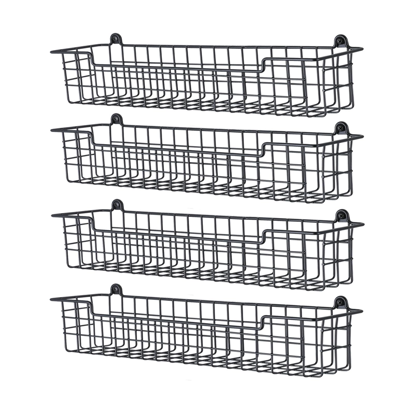 GUUKAR front view of matte black spice rack showing clean organization benefit