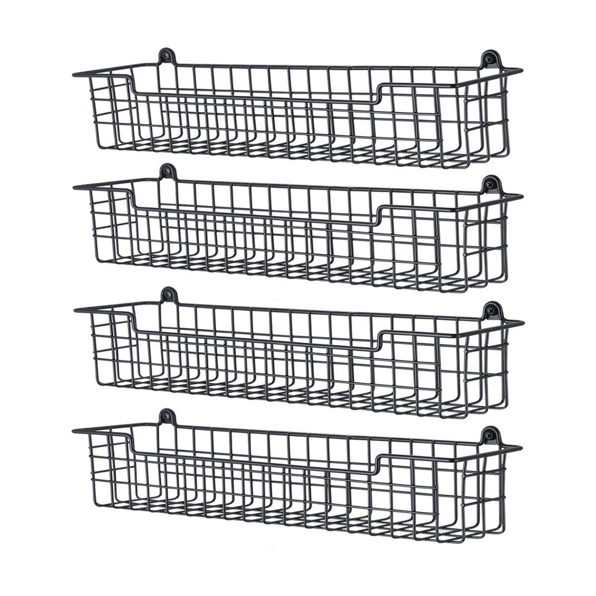GUUKAR front view of matte black spice rack showing clean organization benefit