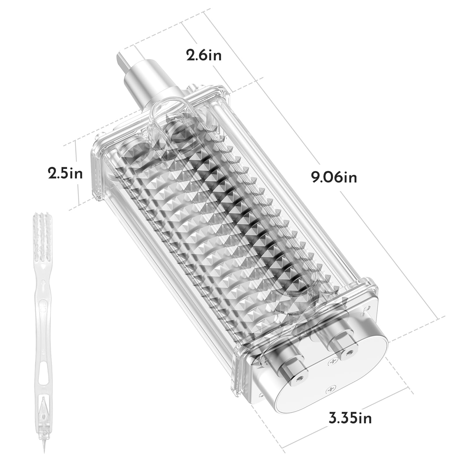 GVODE cleaning brush and parts displayed demonstrating easy maintenance