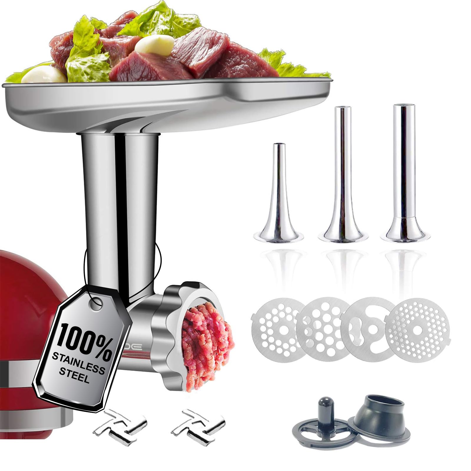 GVODE stainless steel grinder front view showing solid construction and fit