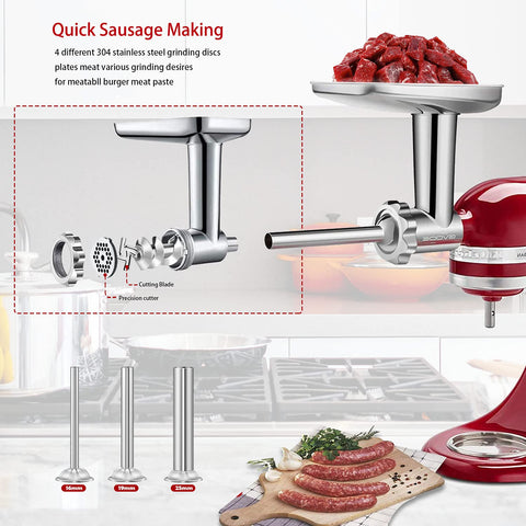 GVODE attached to KitchenAid mixer in use for efficient grinding