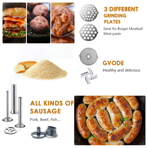 GVODE three sausage tubes displayed offering versatile stuffing sizes