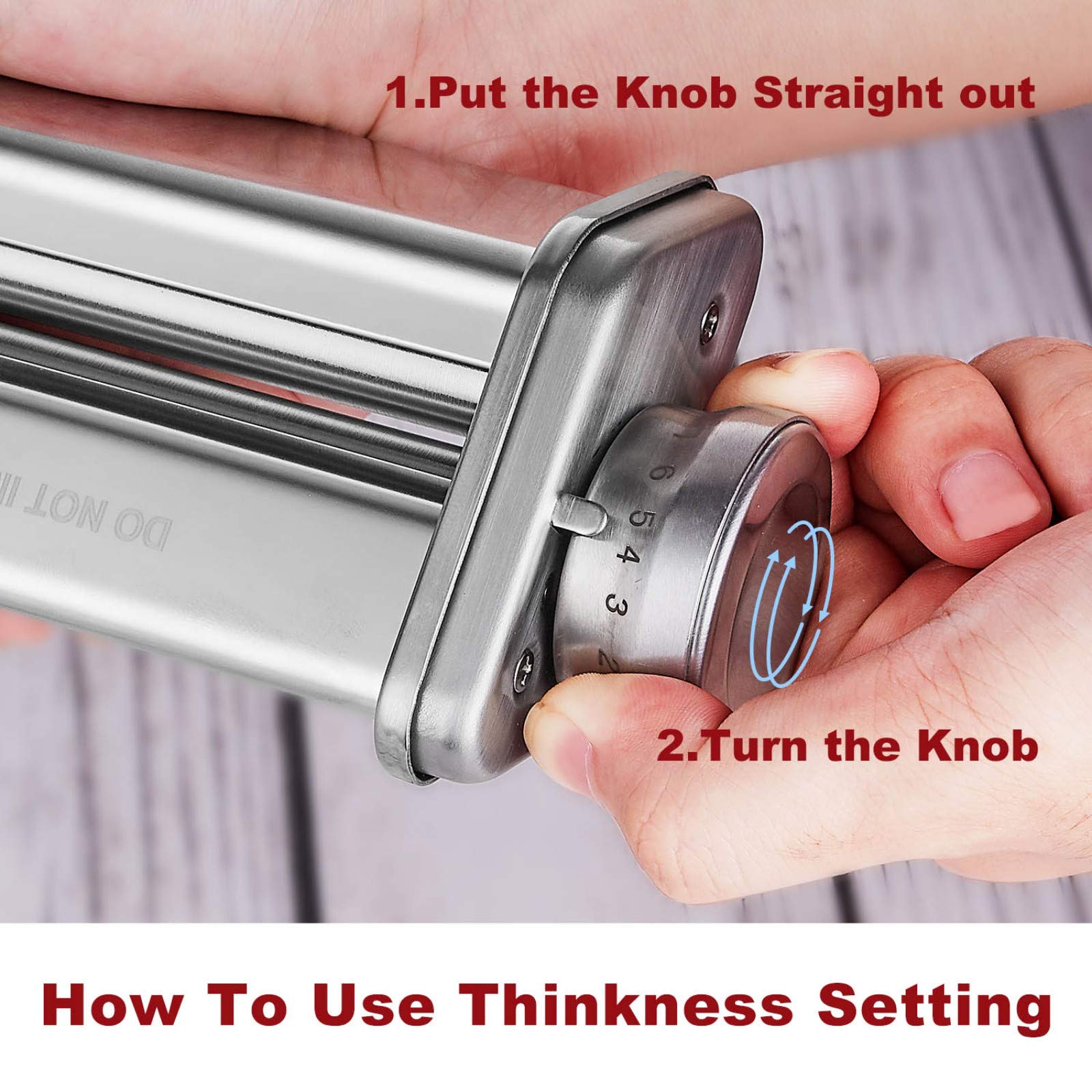 GVODE attachment mounted on a KitchenAid mixer making pasta to save time and effort