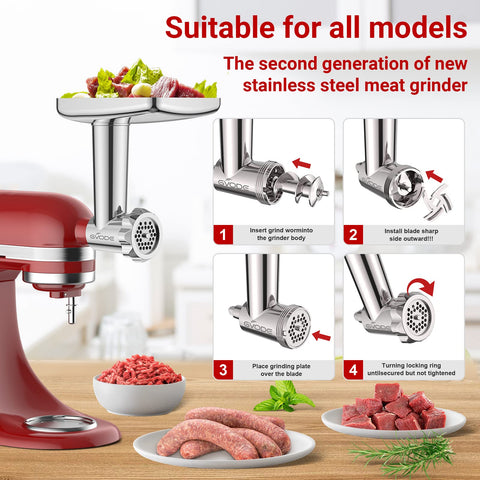 GVODE sausage tubes displayed by size, demonstrates three nozzle sizes for varied sausages