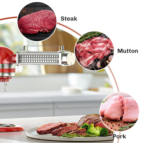GVODE attachment next to stand mixer to show scale and compact storage