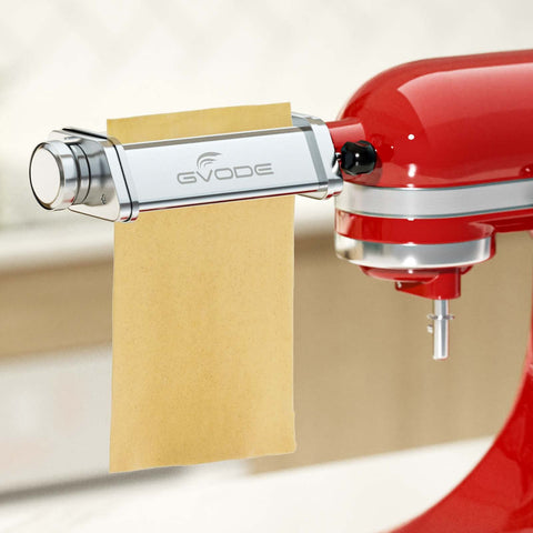 GVODE pasta attachment beside a ruler showing scale for precise thickness control