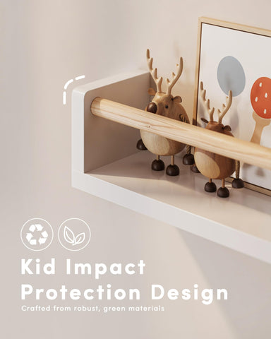 G&W Gruwald shelf beside toy showing size and space-saving benefit