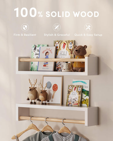 G&W Gruwald shelf in use with children's books for easy-access benefit