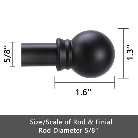 GXOACKJ curtain rod beside ruler showing adjustable 28 to 78 inch scale benefit