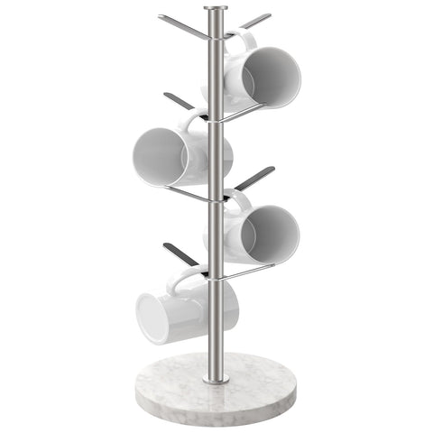 Gypie front view of mug holder showing organized cups and space-saving benefit