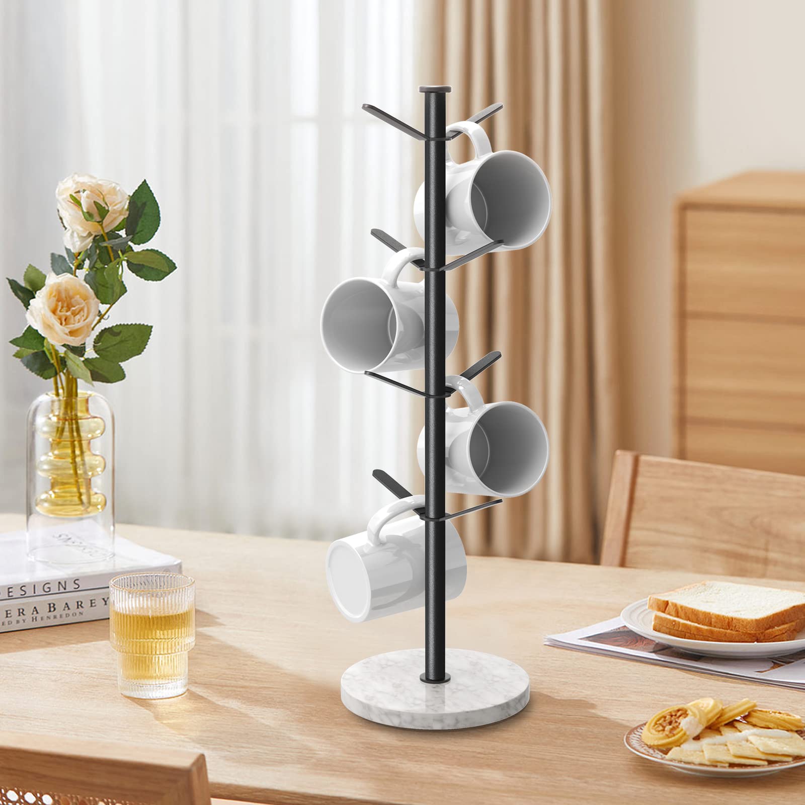 Gypie marble mug holder kitchen lifestyle shows stylish countertop organization