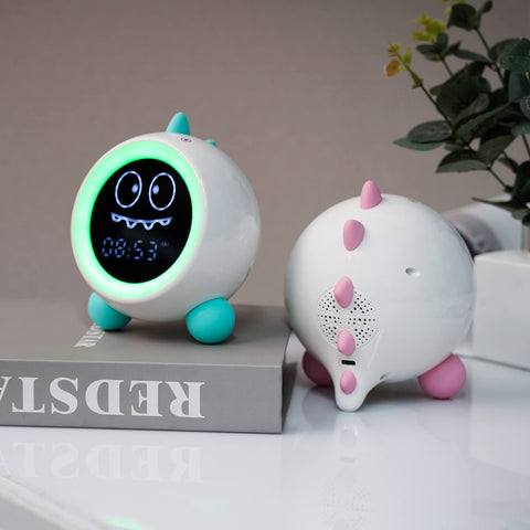 H-chin placed on a nightstand in a child's room demonstrating bedtime routine