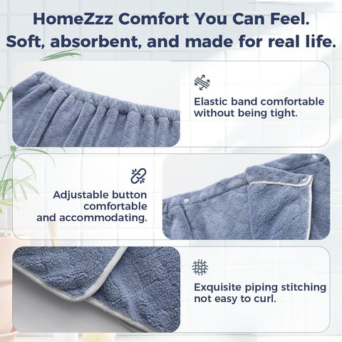 H HomeZzz close-up microfiber texture highlighting plush feel and absorbency