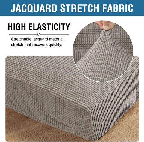 H.VERSAILTEX elastic loop detail securing cover under cushion for stability