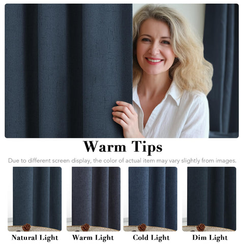 H.VERSAILTEX curtains hung in bedroom showcasing privacy and blackout comfort