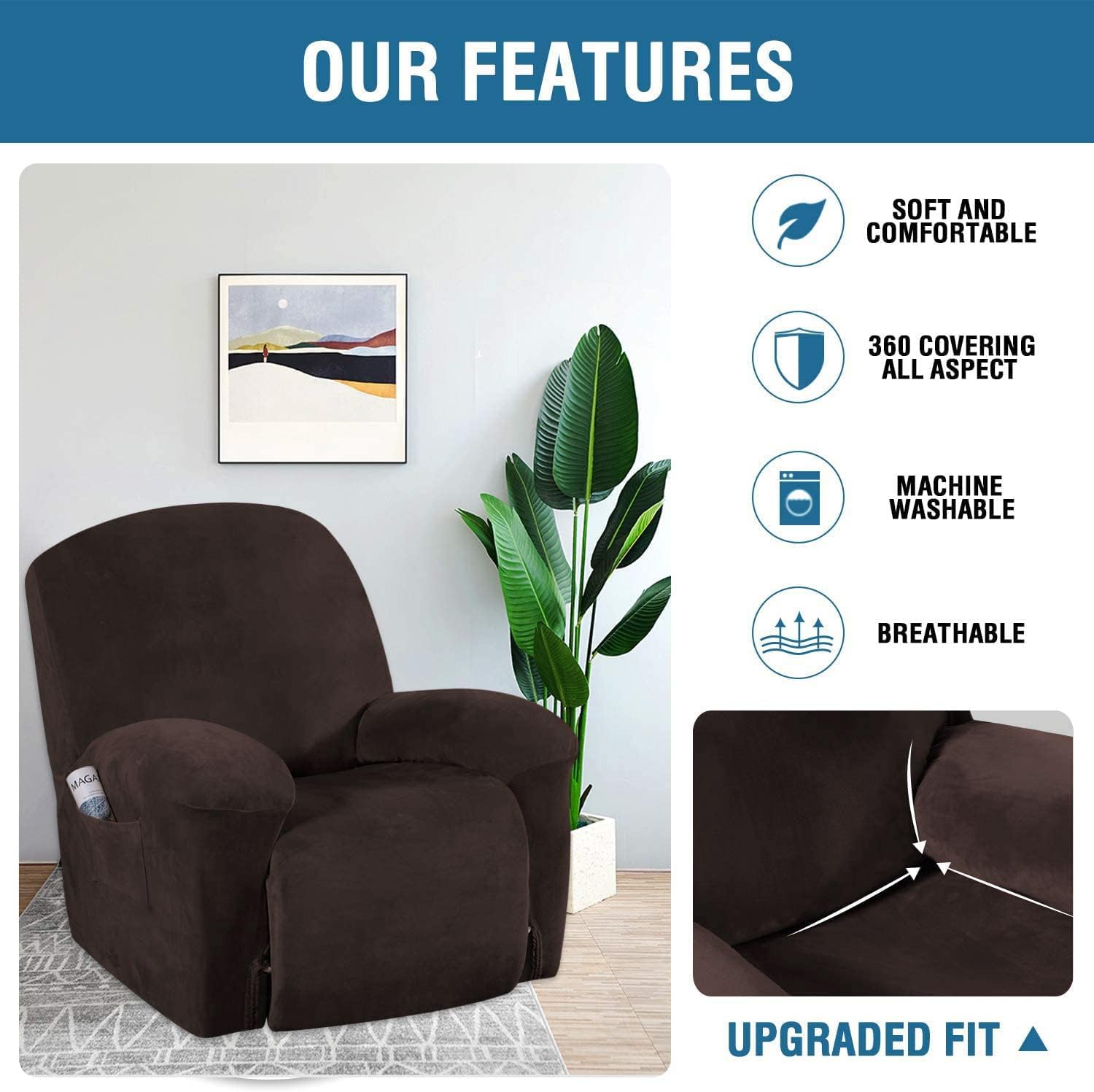 H.VERSAILTEX elastic loop at seat back demonstrating anti-slip secure fastening benefit