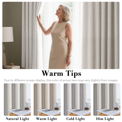 H.VERSAILTEX styled living room with panel creating cozy, softened natural light