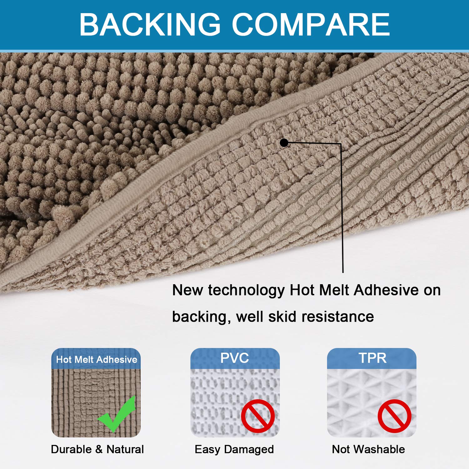 H.VERSAILTEX backing non-slip detail demonstrates secure grip for safer floors