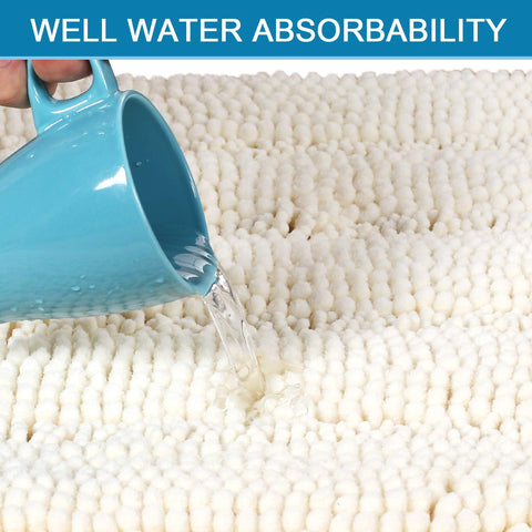 H.VERSAILTEX rug set in bathroom scene adds warmth and modern striped decor