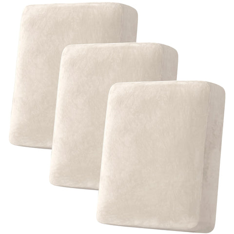 H.VERSAILTEX front view of ivory cushion covers showing clean protective look