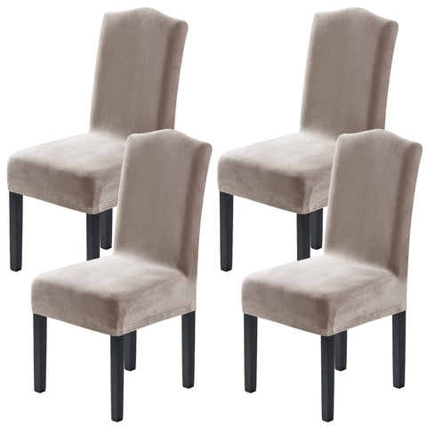 H.VERSAILTEX front view taupe slipcover showing clean updated look