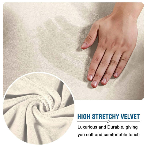 H.VERSAILTEX elastic loop beneath sofa demonstrating secure non-slip hold