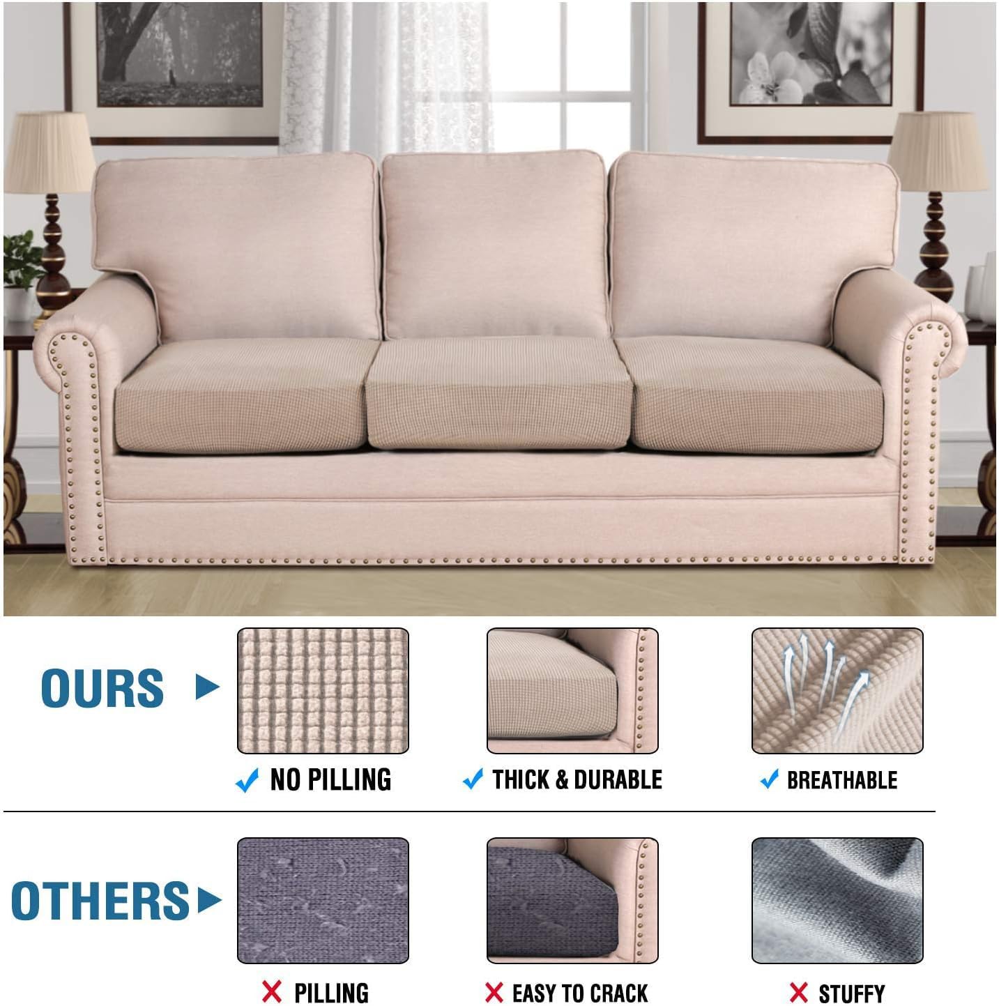 H.VERSAILTEX close-up of jacquard texture highlights durability and stylish pattern