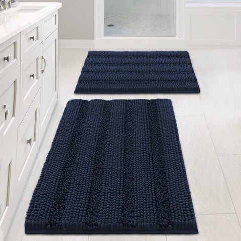 H.VERSAILTEX navy front packaging showing set and color, enhances bathroom decor