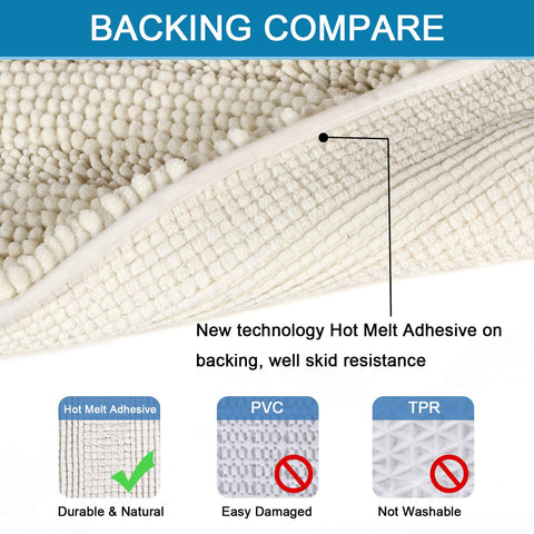 H.VERSAILTEX non-slip backing detail demonstrates secure grip and floor protection