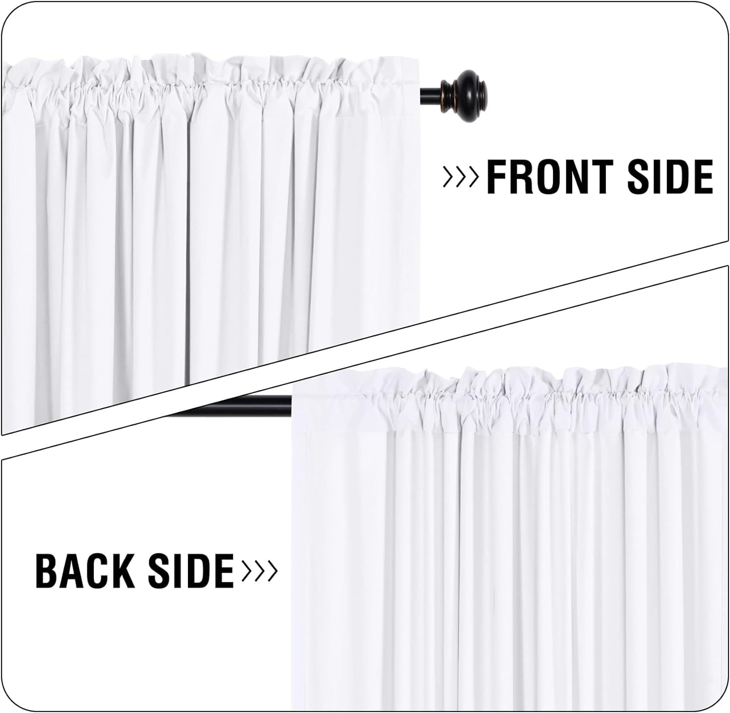 H.VERSAILTEX rod pocket top detail for easy hanging and smooth sliding