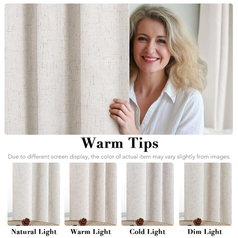 H.VERSAILTEX curtain beside ruler showing panel size and coverage advantage