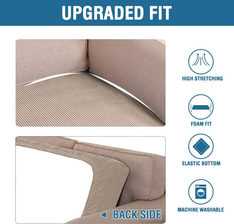 H.VERSAILTEX cushion next to ruler illustrating proper sizing and fit guidance