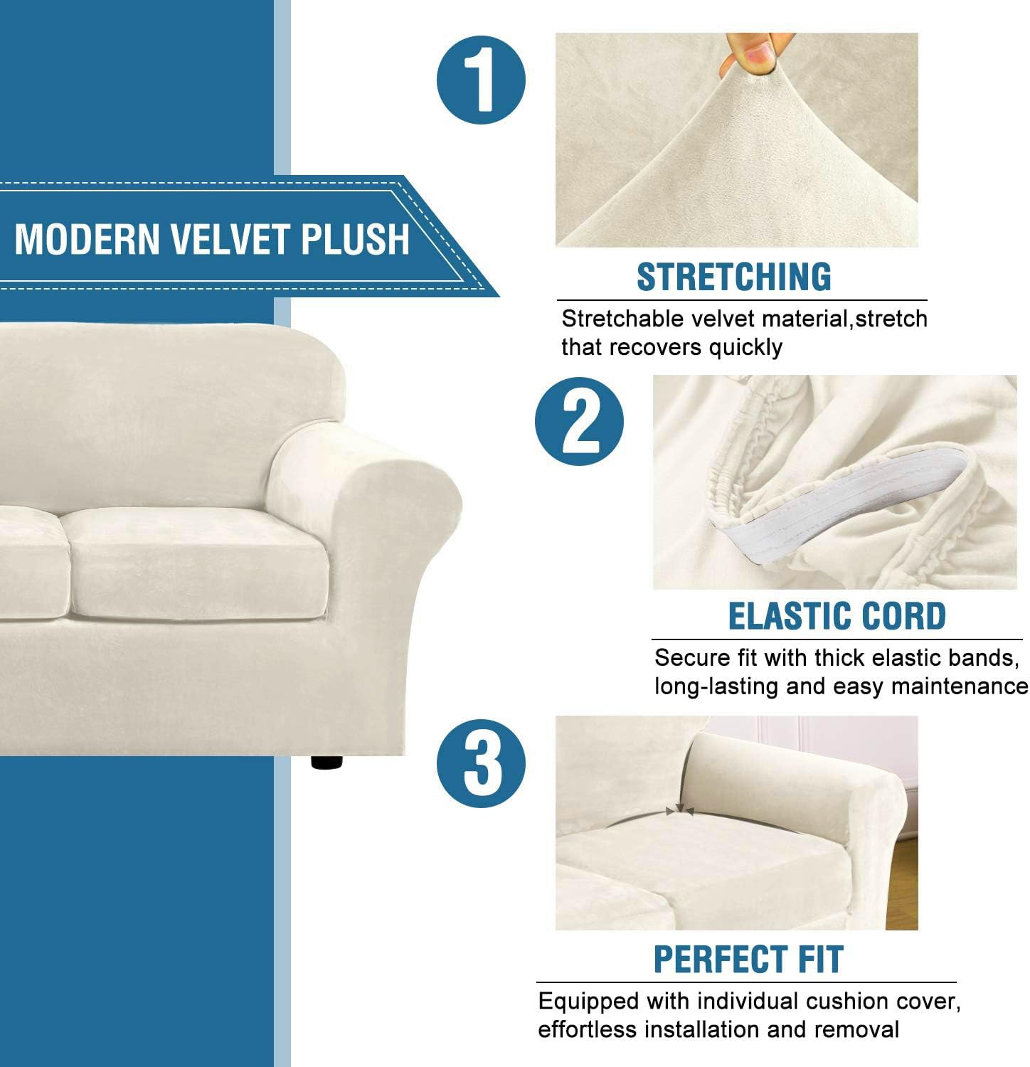 H.VERSAILTEX cushion cover detail highlighting neat fit and seam quality