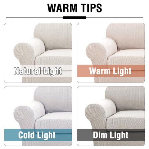 H.VERSAILTEX separate cushion covers displayed for easy removal and fit