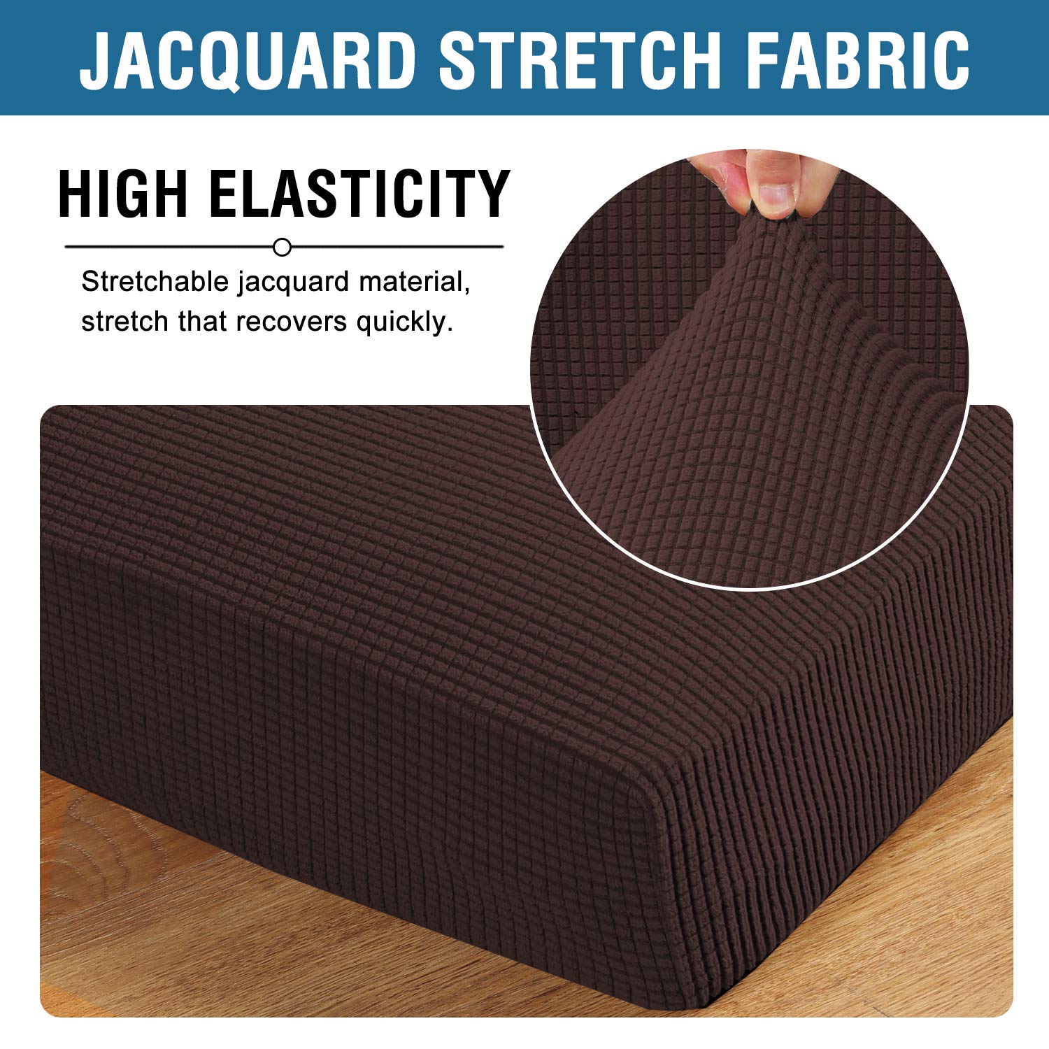 H.VERSAILTEX side profile showing snug fit on a box-style cushion for neat edges