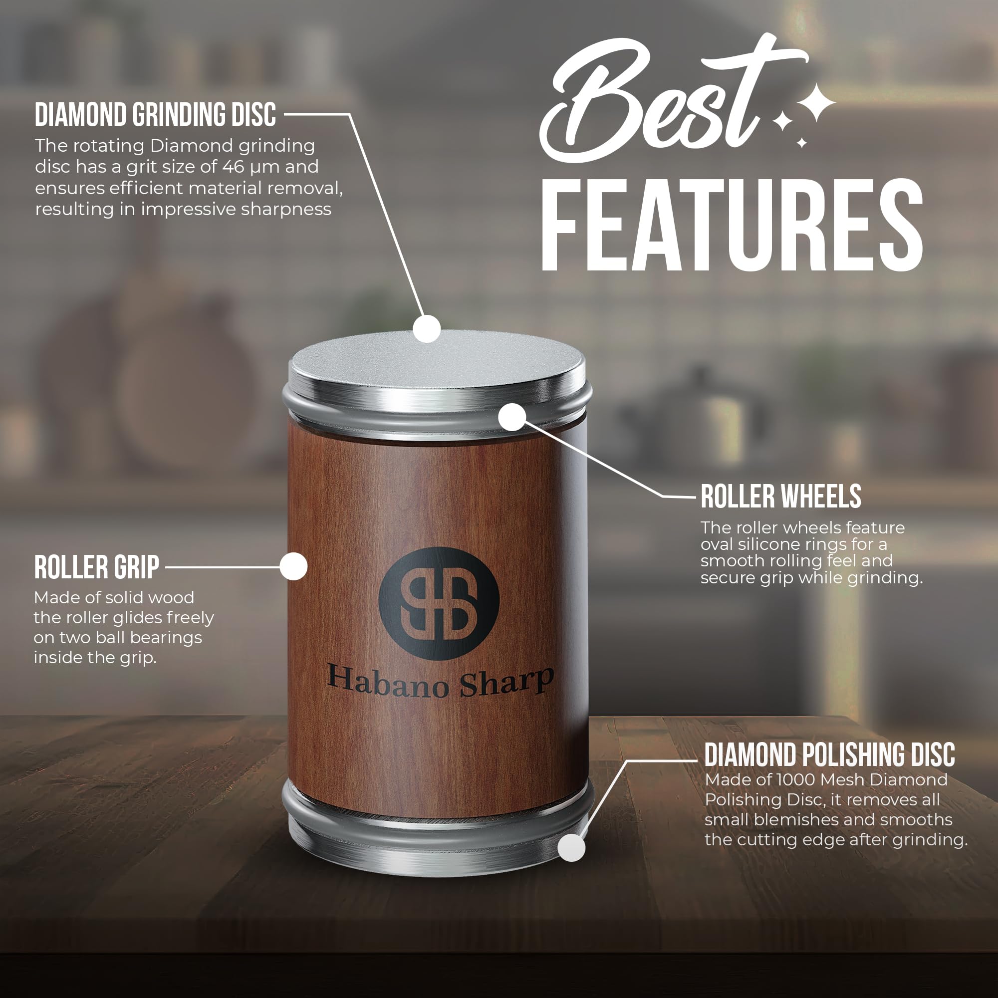 Habano Sharp magnetic base with 15° and 20° selector for precise angles